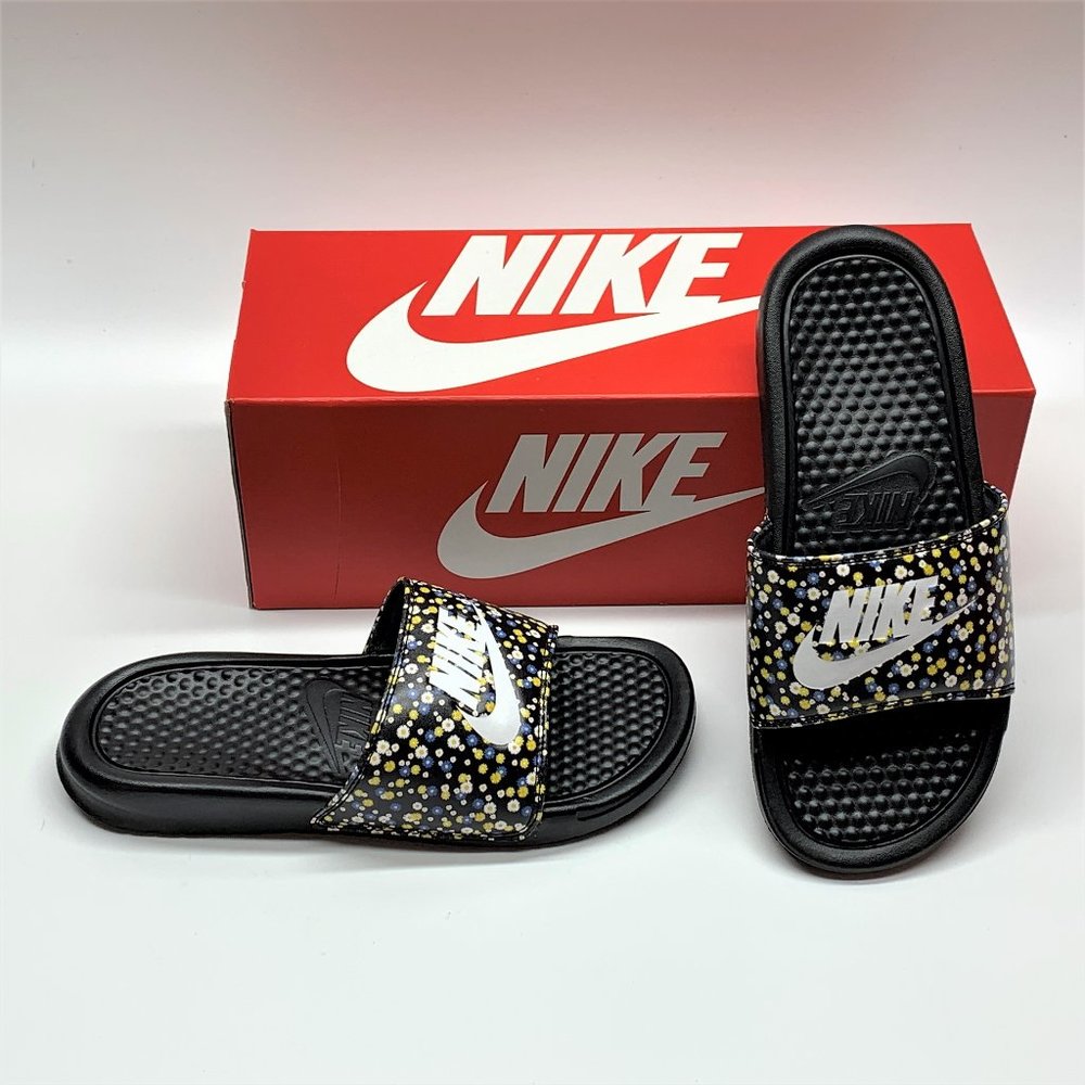 Nike Benassi JDI Print 618919 Floral Sandals 8